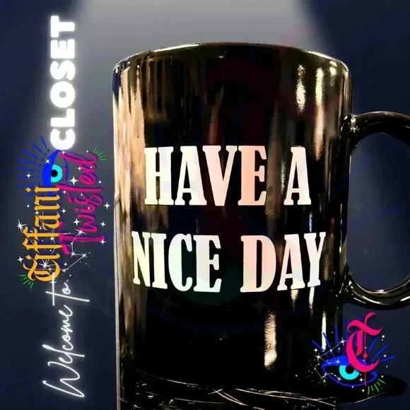 Unique Black Ceramic Mug with Surprise Design - Picture 3 of 4